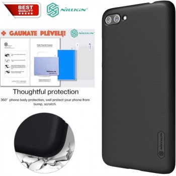 Juodas dėklas Nillkin frosted + plėvelė (ZENFONE 4 MAX ZC554KL/4 MAX PRO)